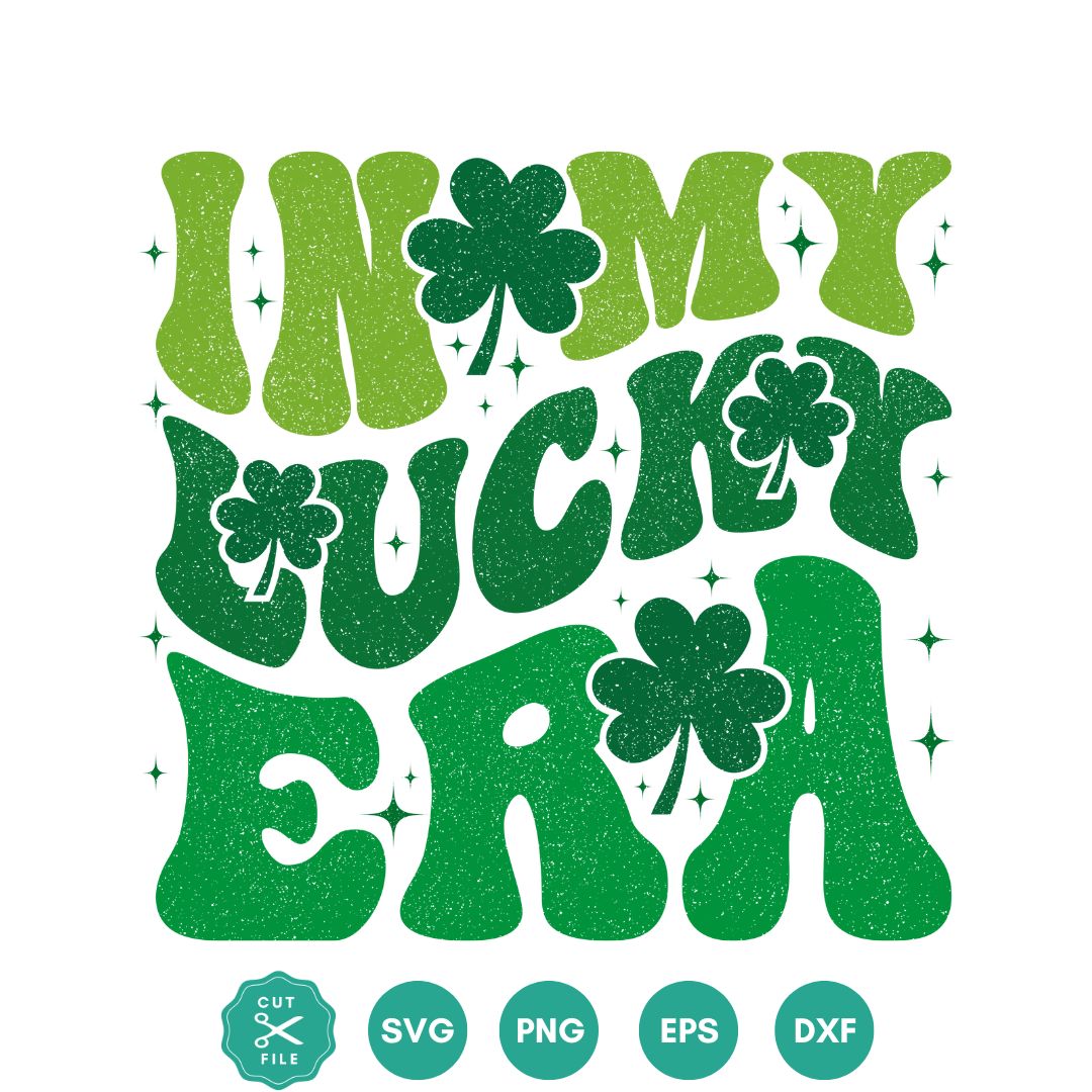 Free St. Patrick’s Day SVG: I’m My Lucky Era Retro Design (SVG, PNG, EPS, DXF)