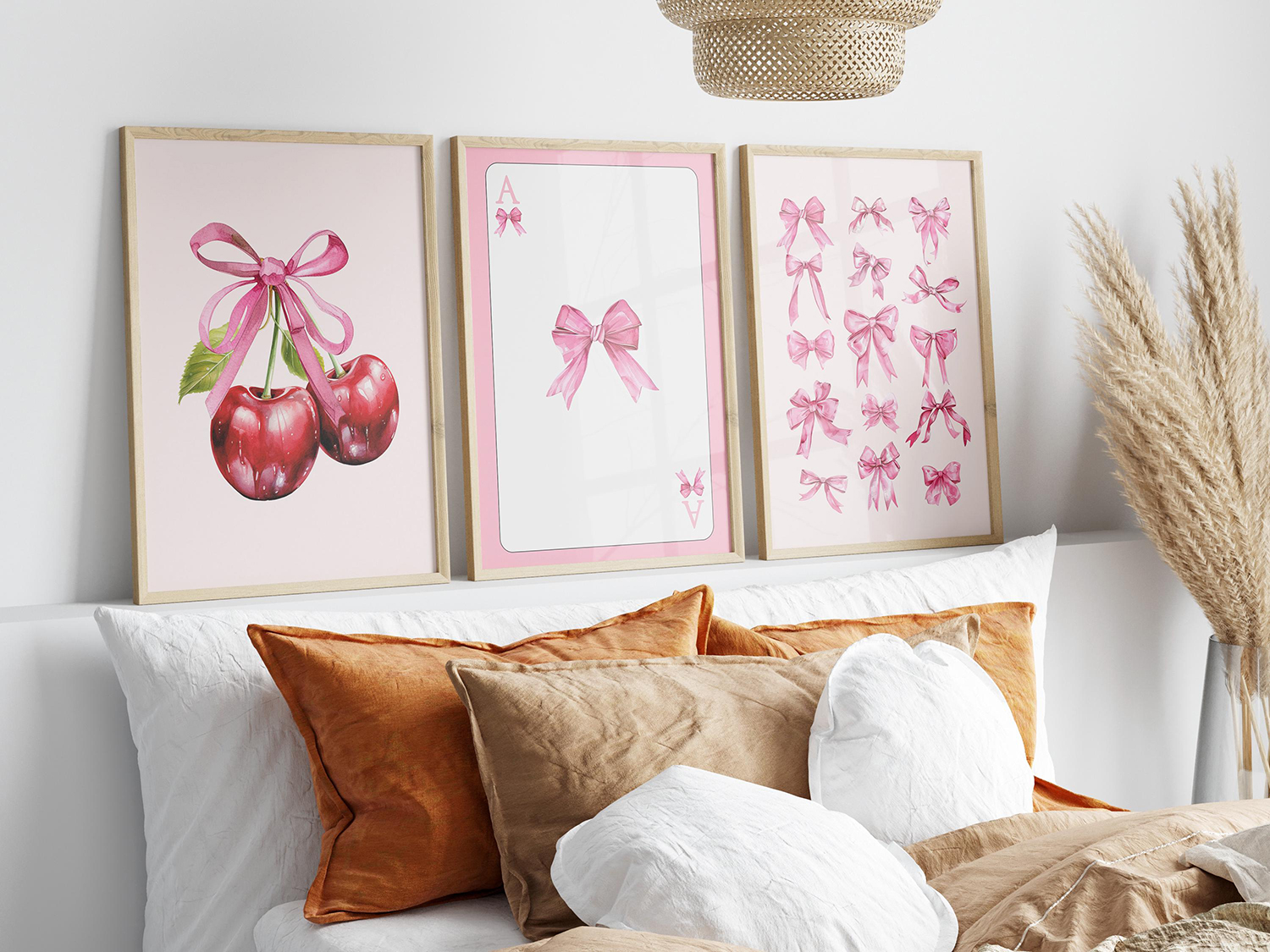 Free Pink Bow Wall Art Print Bundle – Chic & Feminine Decor for Bedroom or Dorm