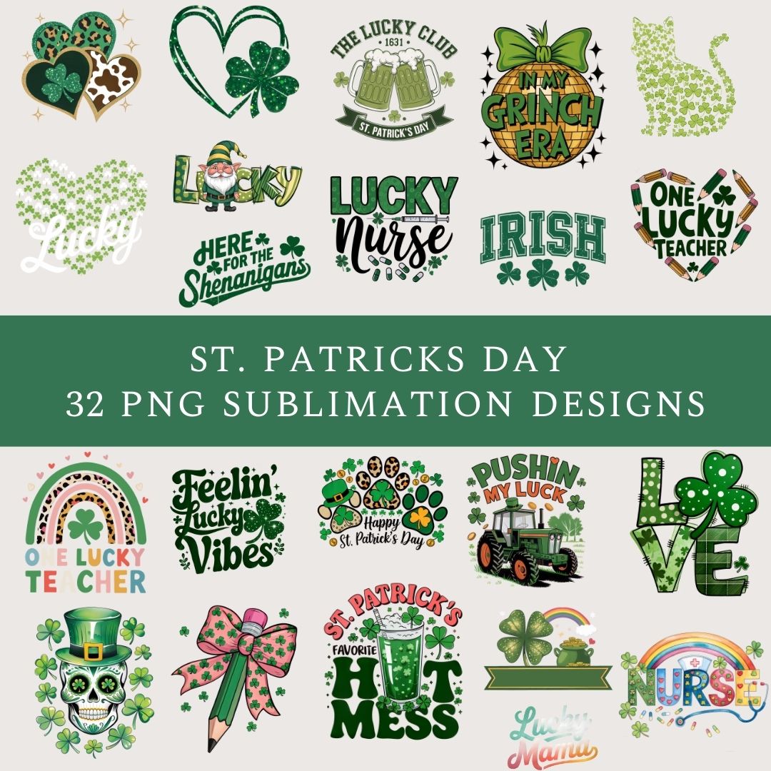 Free St. Patrick’s Day Lucky 32 PNG Bundle – Festive Irish Clipart