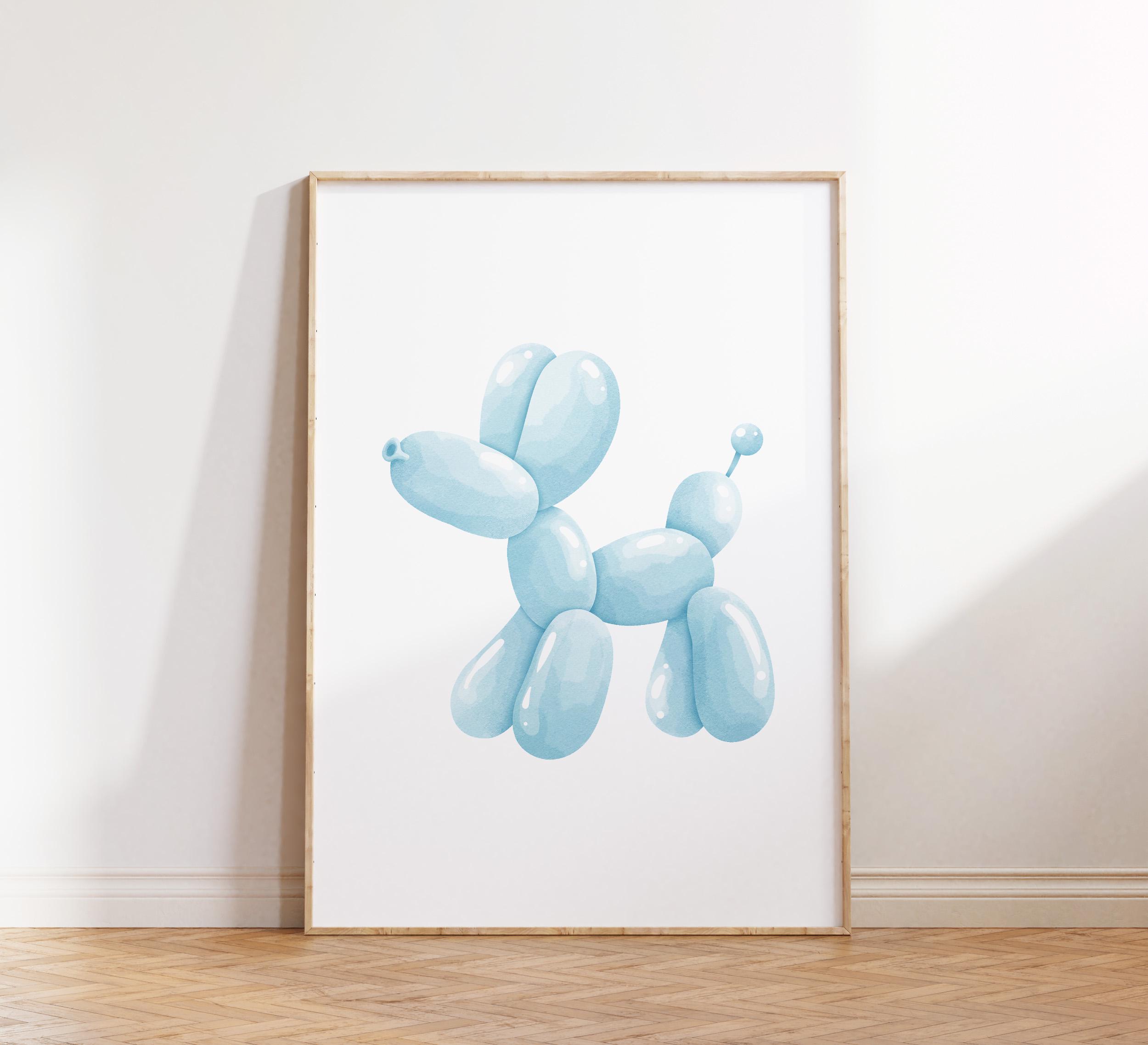 Free Blue Balloon Dog Printable Wall Art – Fun & Modern Decor