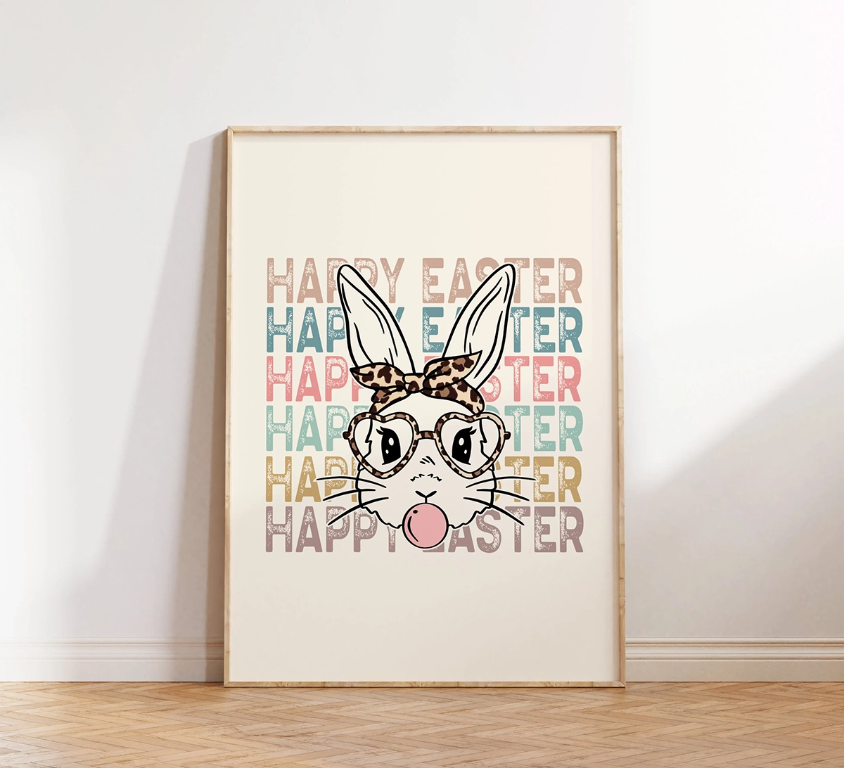 Free Cute Happy Easter Wall Art Printable