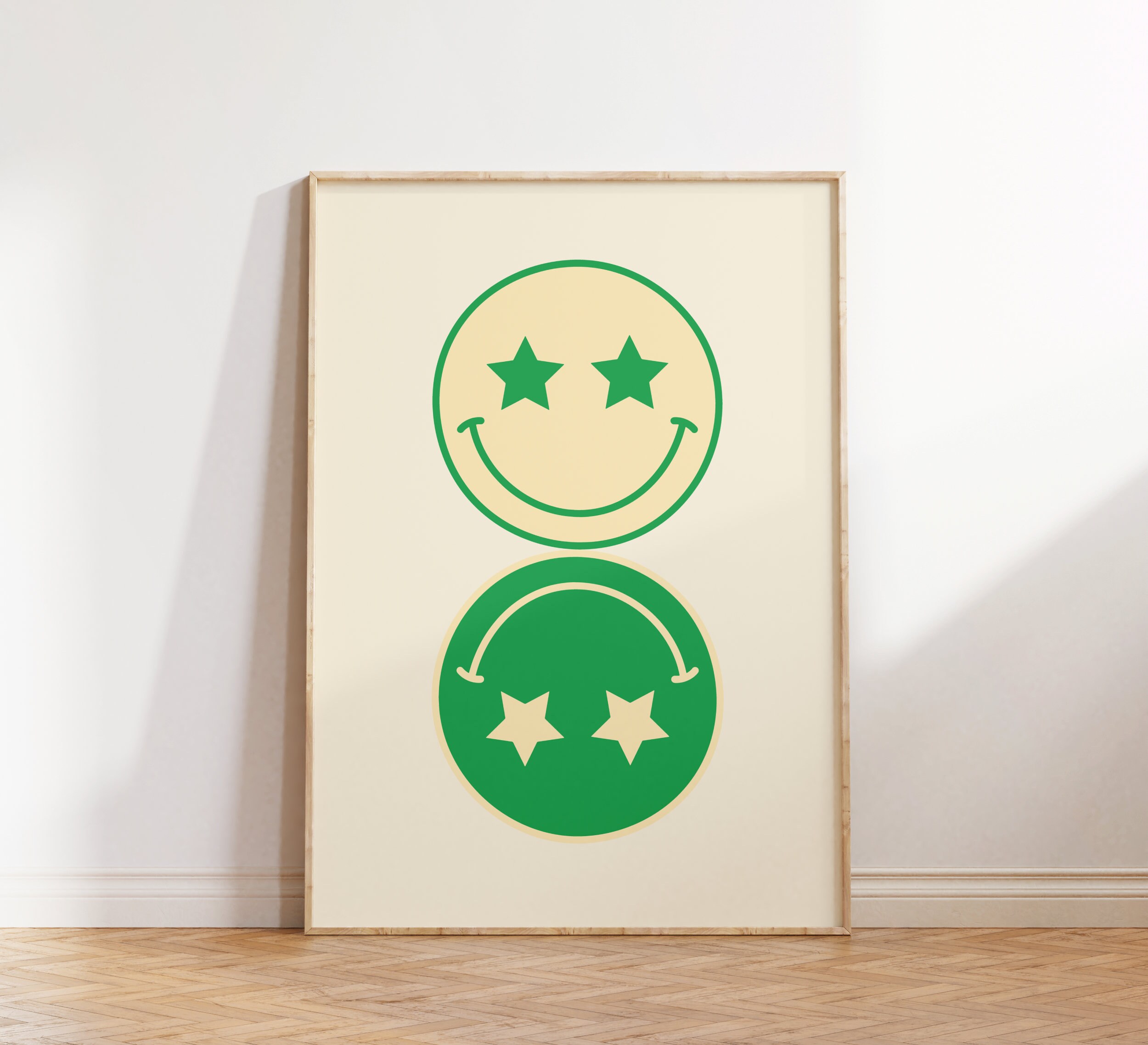 Free Retro Smile Face Printable Wall Art