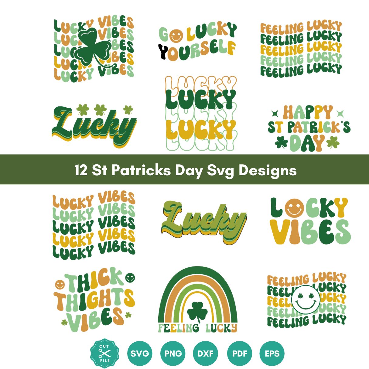 Free 12 Retro St. Patrick’s Day SVG Bundle