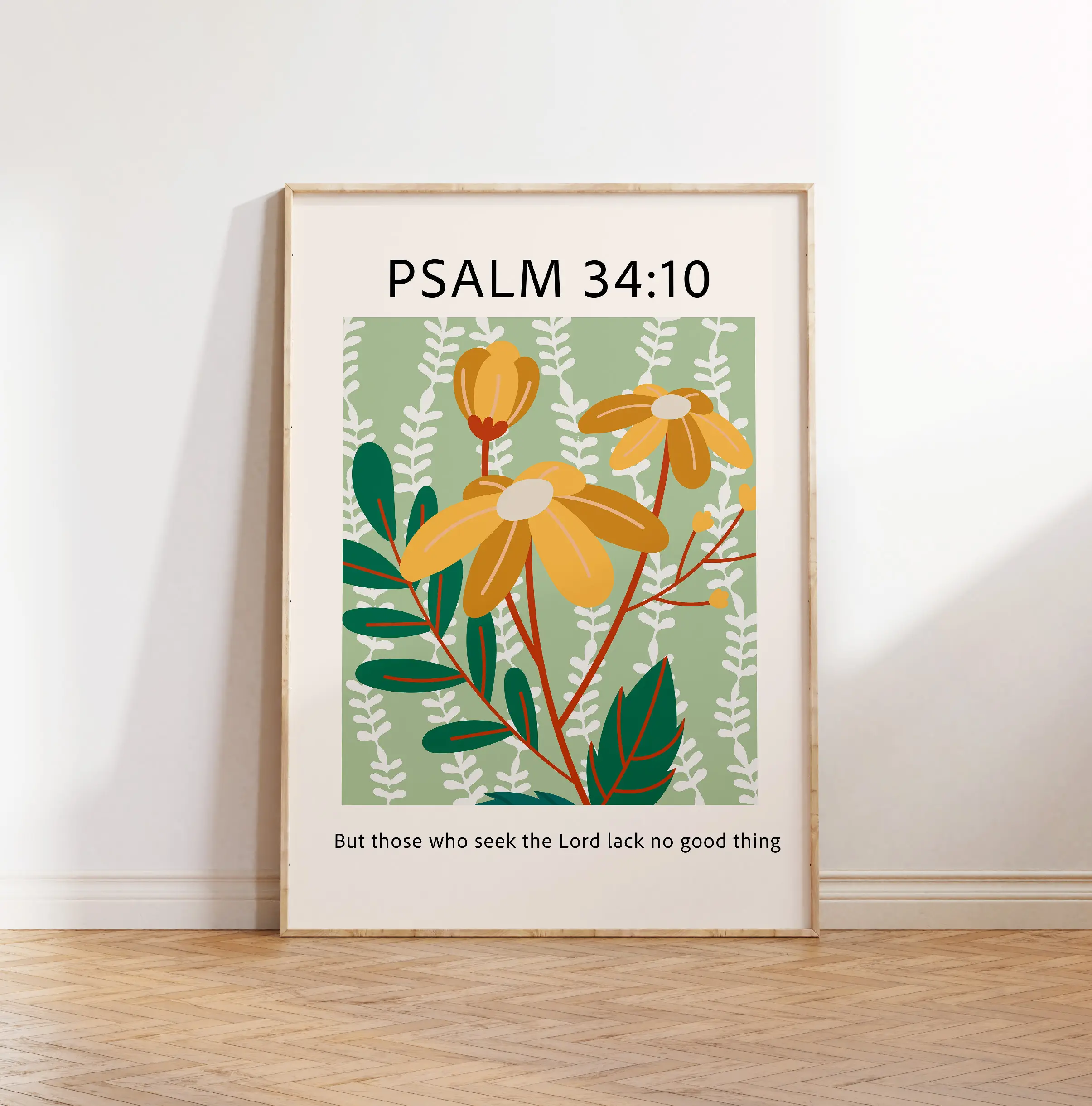 Psalm 34:10 free christian Printable Wall Art