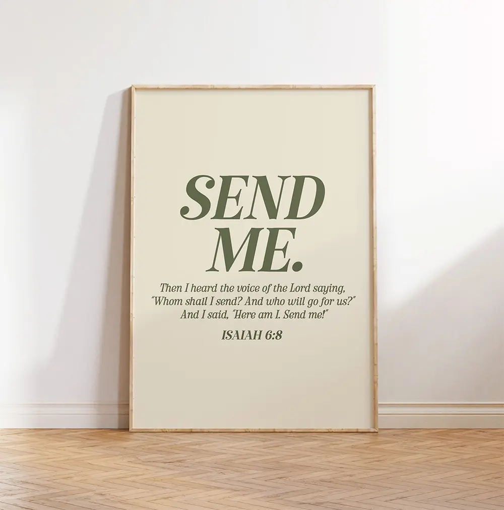 Free Download: Isaiah 6:8 Scripture Wall Art Printable