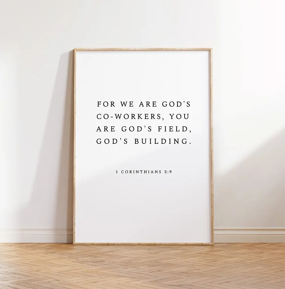 Free Download: 1 Corinthians 3:9 Scripture Wall Art Printable
