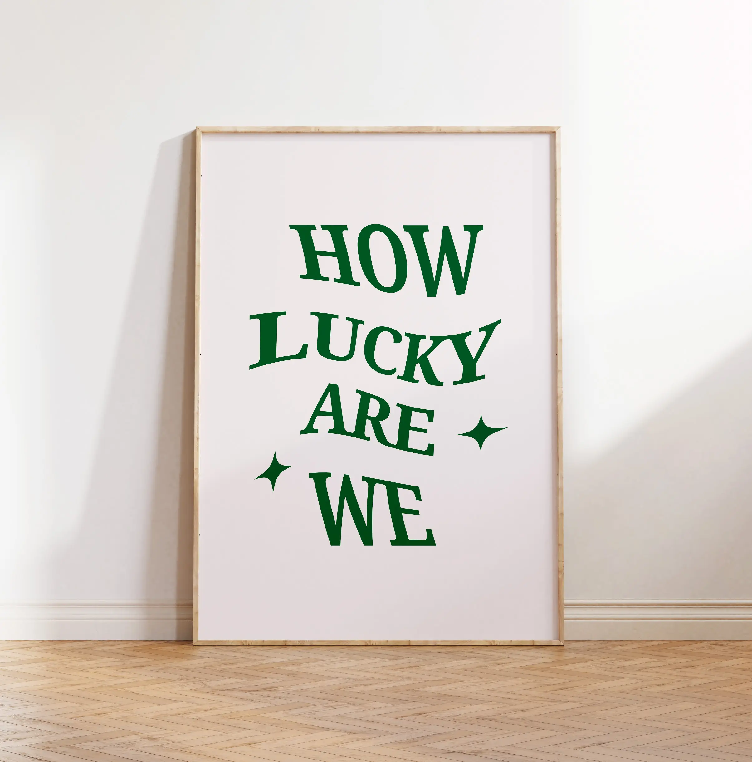Free Download – “HOW LUCKY ARE WE” Inspirational Printable Wall Art