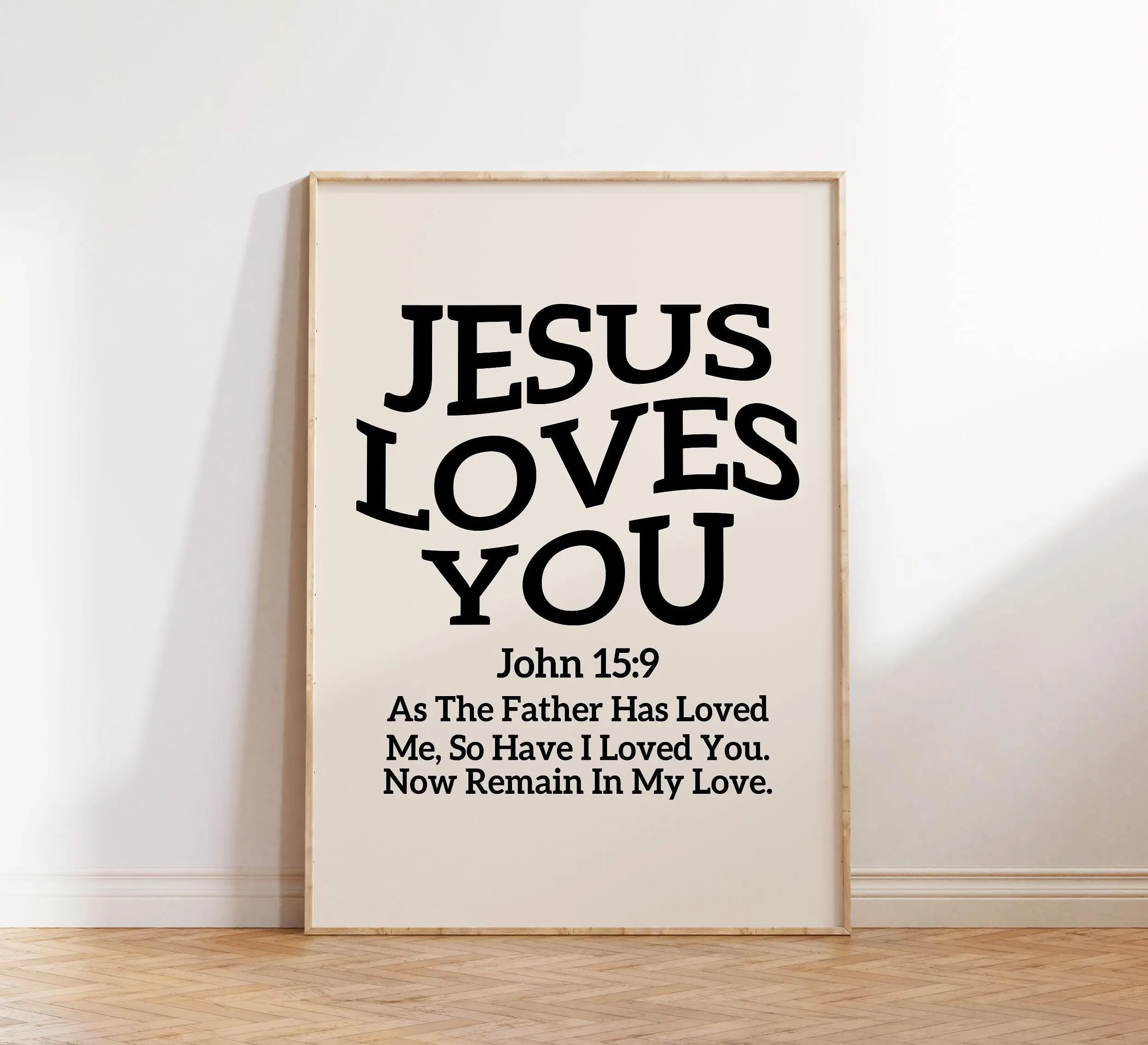 Free Download: “Jesus Loves You” Minimalist Scripture Wall Art Printable