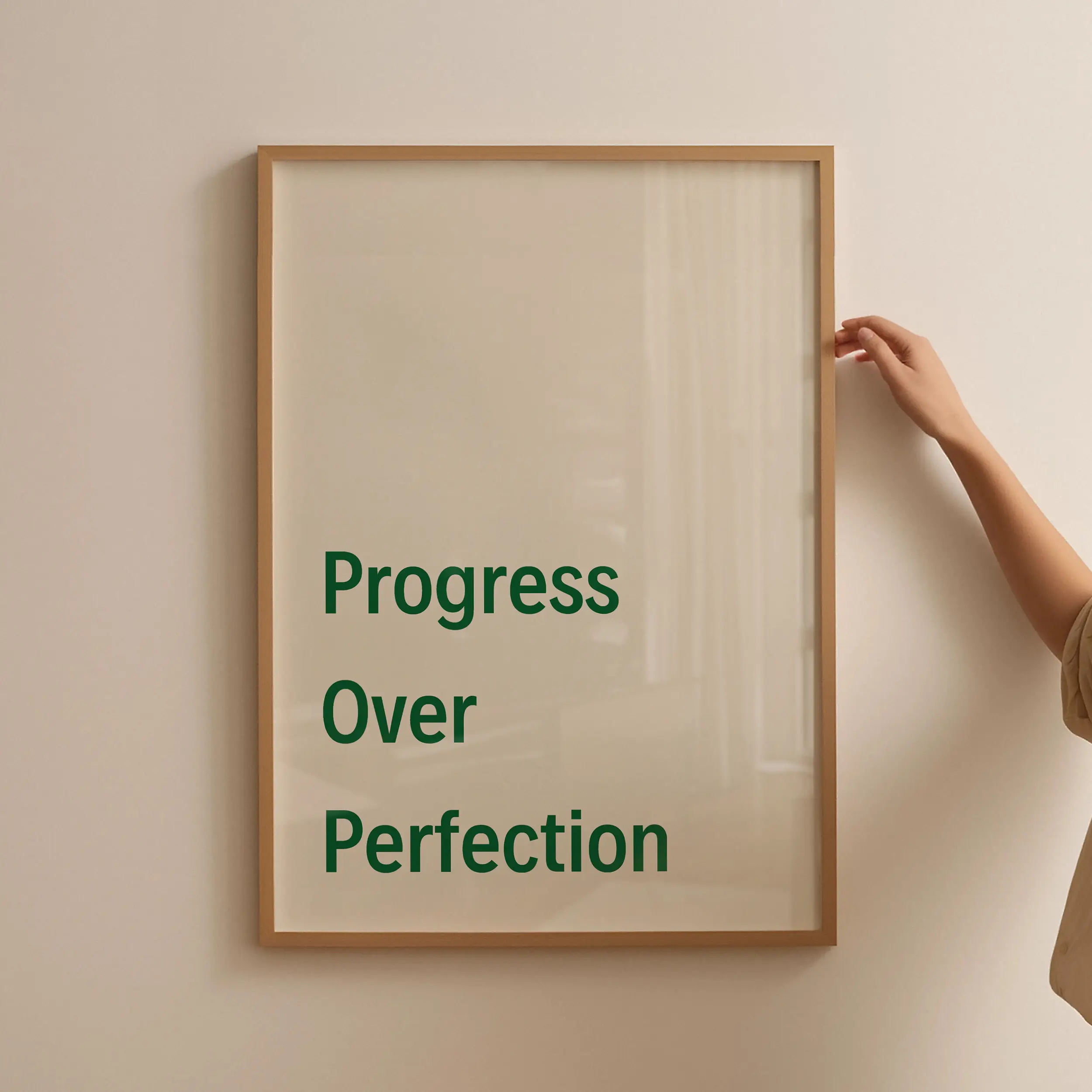Progress Over Perfection Free Download | Minimalist Wall Art