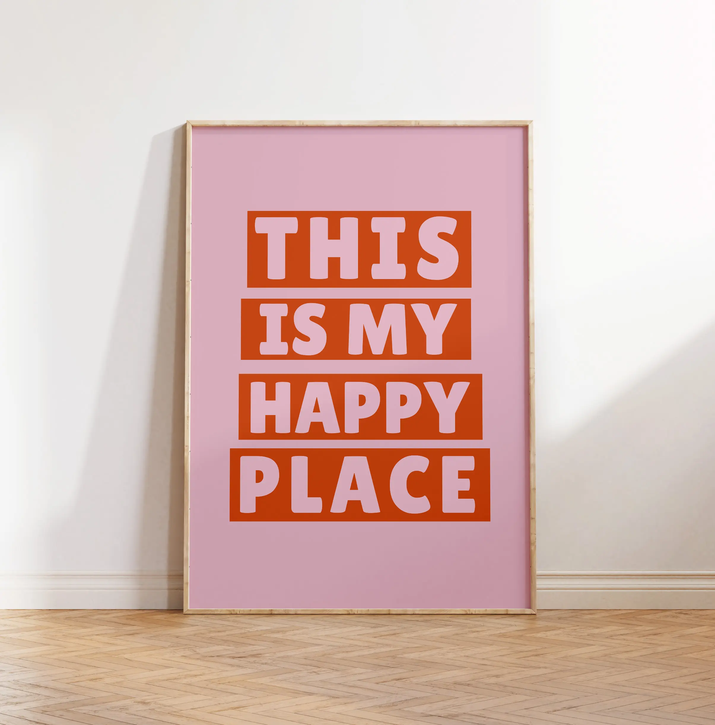 Free Download: “This Is My Happy Place” retro Wall Art