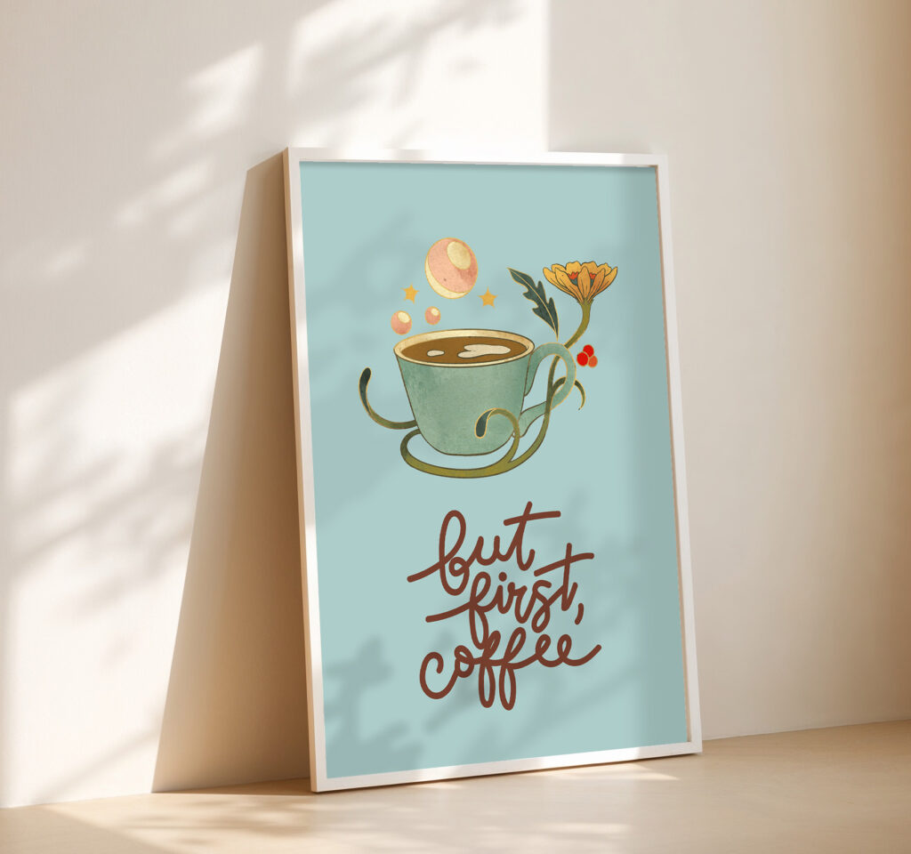 but first coffee wall art