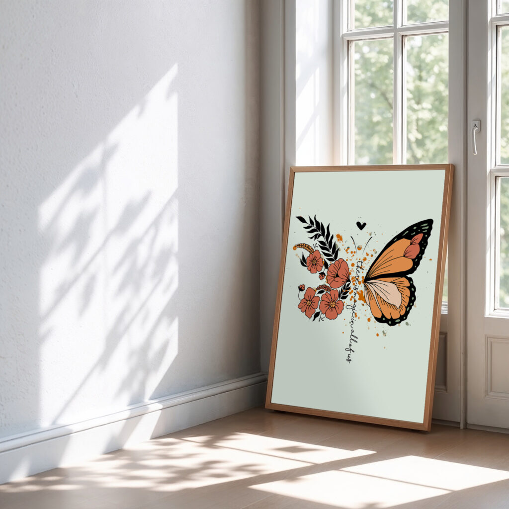 butterfly inspirational wall art