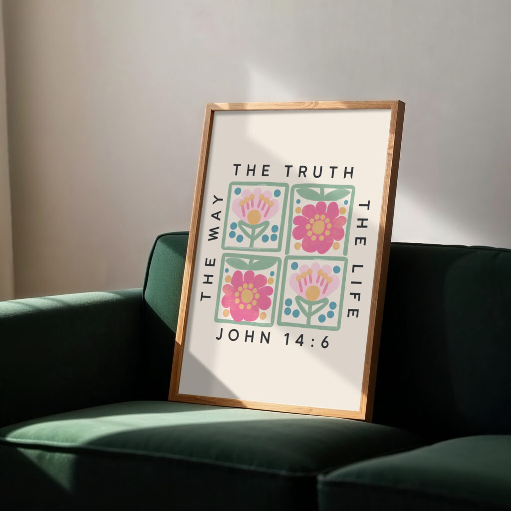 floral bible wall art