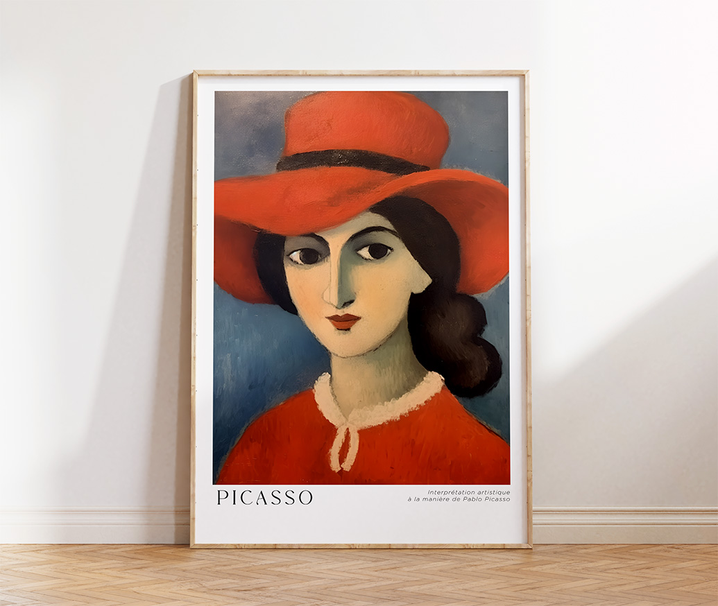 Free Download: Picasso Woman in Red Hat Wall Art Printable