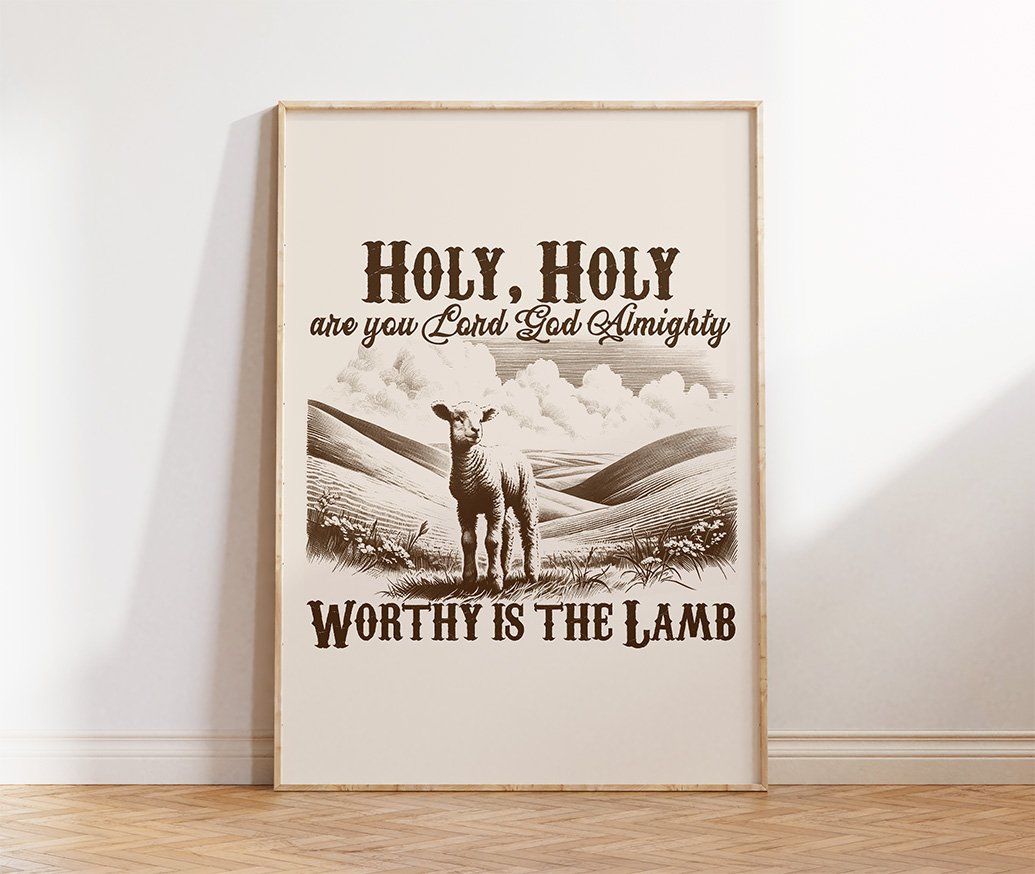 Free Download: “Worthy Is The Lamb” Christian Wall Art Printable