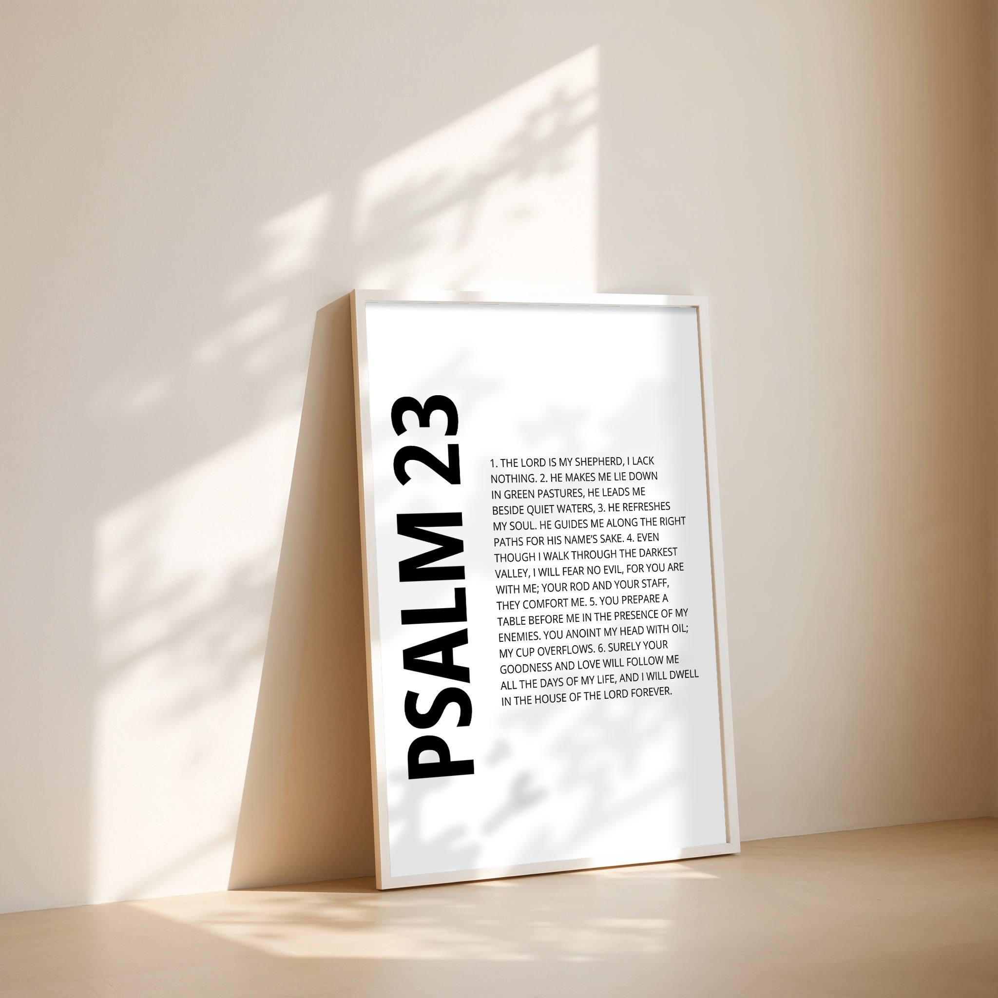 Free Download: “Psalm 23” Modern Christian Wall Art Printable