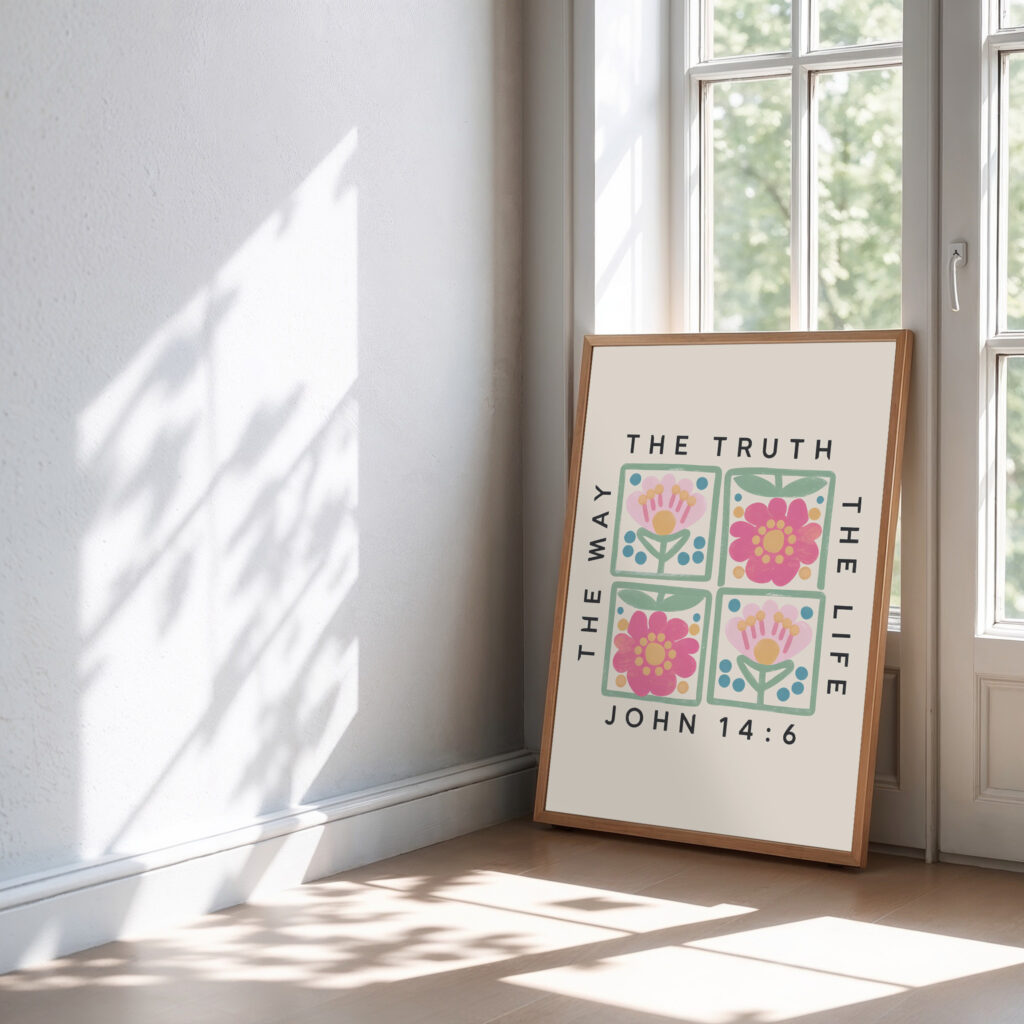 floral bible wall art