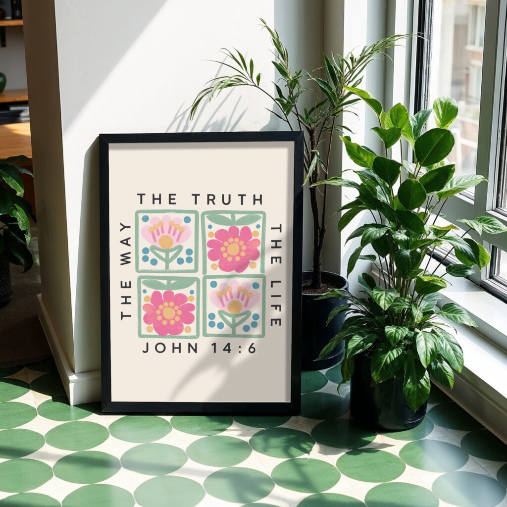 floral bible wall art