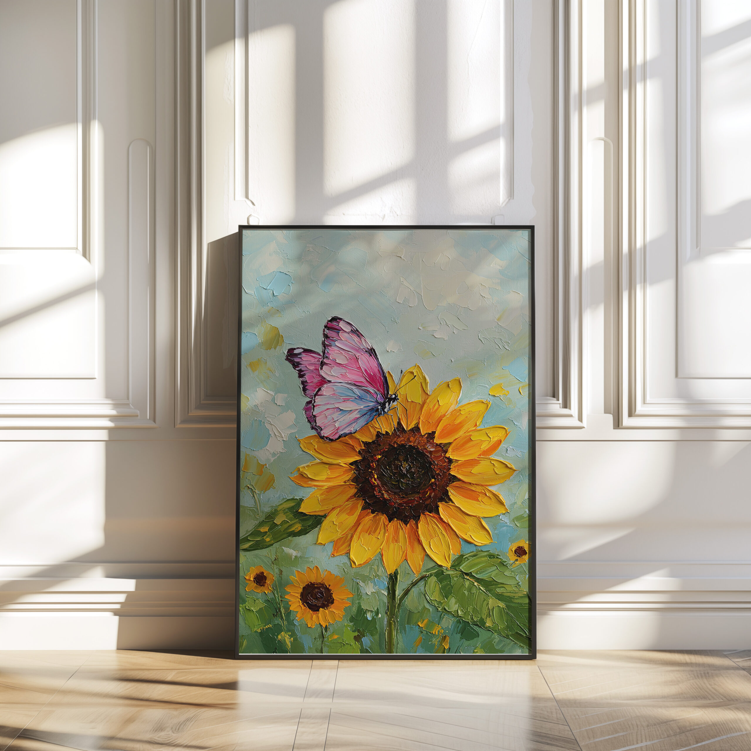 Free Download – Sunflower & Butterfly Printable Wall Art