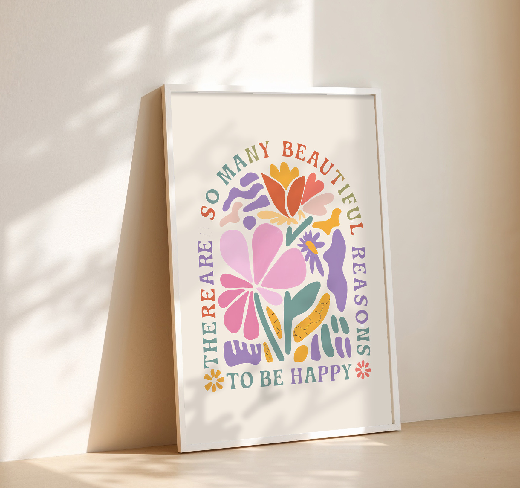 Free Download –Inspirational Colorful Floral Wall Art