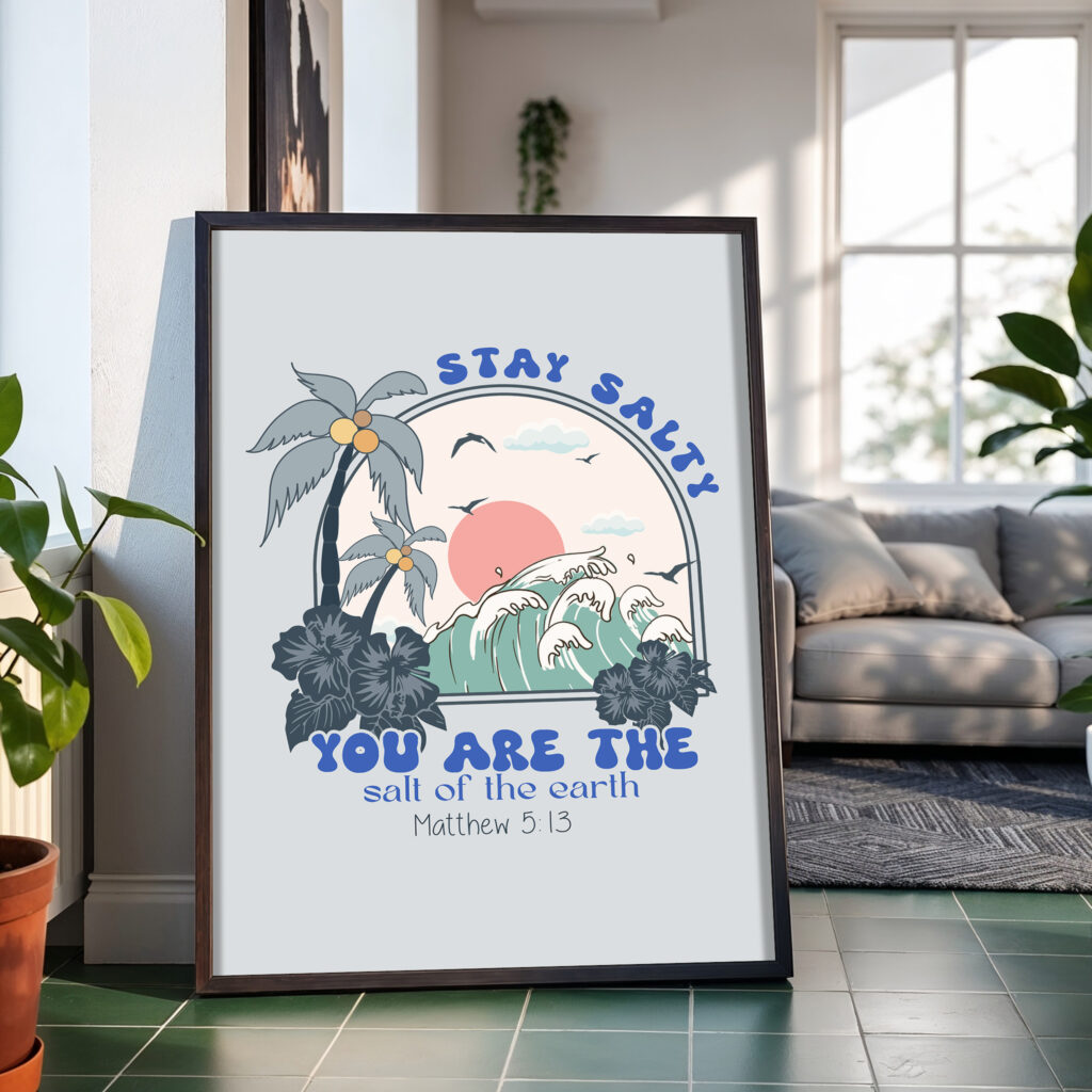 stay salty wall art printable
