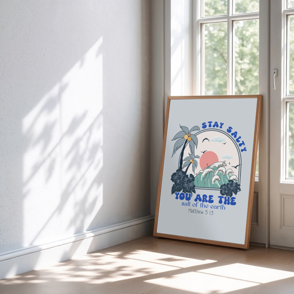stay salty wall art printable