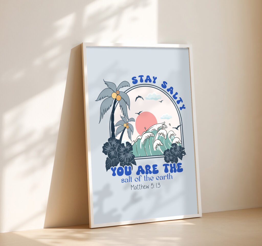 stay salty wall art printable