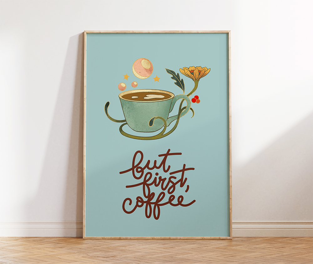 Free Download: But First Coffee Wall Art Printable