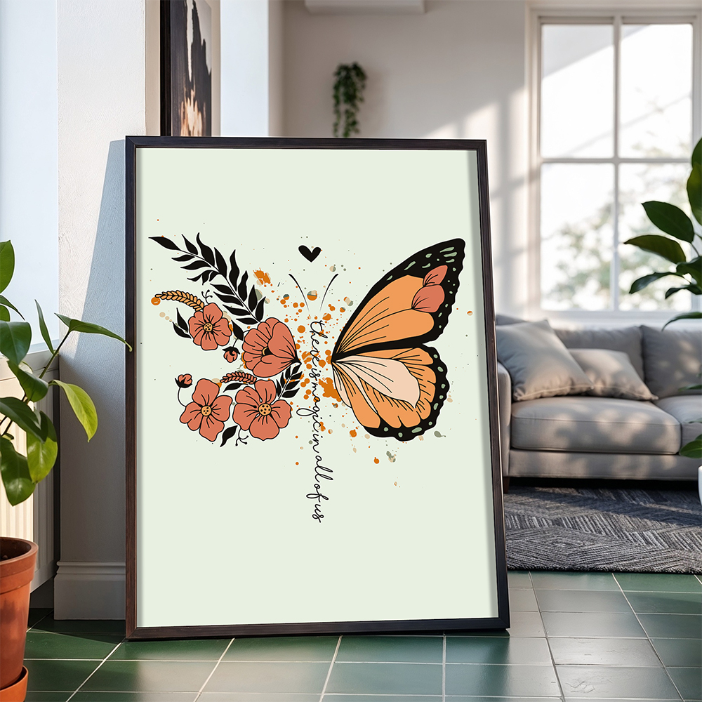 butterfly inspirational wall art